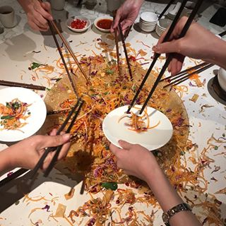 10th day of the Lunar New Year and we gather for a splashing company ‘Lo Hei’ lunch! #huatah #brayle...